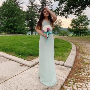 Mint green prom dress